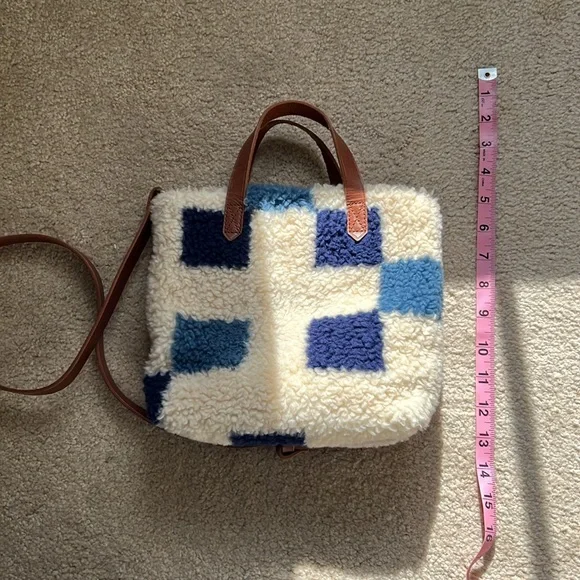 💙🤎 HTF The Small Transport Crossbody: (Re)sourced Sherpa Edition w leather - Picture 6 of 10